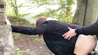 Public Sex on the hiking track - almost got caught