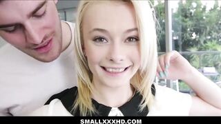 Small Youthful Small Little Golden-haired Teen Drilled