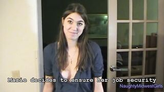 Marie Fullbush - Creampie and Facial from her Boss