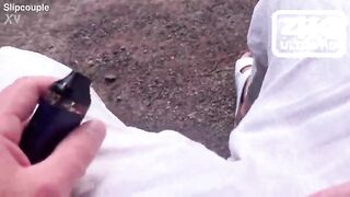 Nearly Caught: Public Lake Screw, Tugjob & Outdoor Void urine