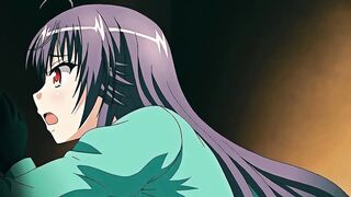 Gal with Lengthy Purple Hair and Gorgeous Tits Likes It When Her Boyfriend Makes Her Suck His Dong at Dinner