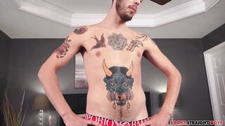 Ari Jerks His Penis And Fingers Booty