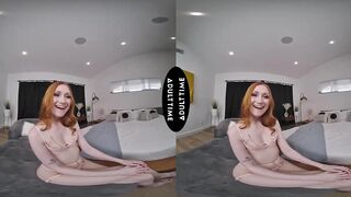 UP CLOSE VR - Scarlet Skies Redhead In Underware Teases Then Takes Hard Pov Vr Bang