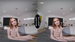 UP CLOSE VR - Scarlet Skies Redhead In Underware Teases Then Takes Hard Pov Vr Bang