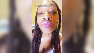 Blue Nylons Off – Stripped Feet Tease No Panty Twerk, Booty Widen & Spit Oozing From My Lips
