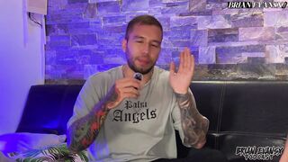 Breasty redhead Andrea Castro has a sexy interview that ends in screwing with Brian Evansx