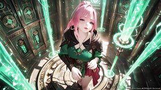 Unfathomable Squat Teasing Beneath the Huge Magic Array, Green Battle Gear Stretched Taut.