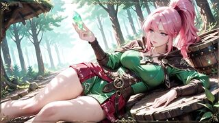 Unfathomable Squat Teasing Beneath the Huge Magic Array, Green Battle Gear Stretched Taut.