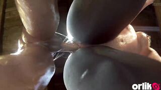 Ada Wong & Ashley Graham: Ripped Panties Doggy style - Resident Merciless CG