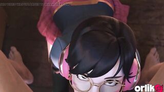 Overwatch D.va Bad Beauty Academy - Ruins Test, Takes Mentor’s Dong Unfathomable in Booty