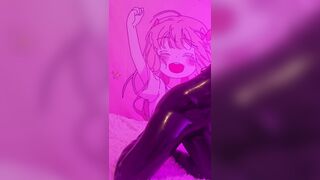 Latex Doll Screws Her Throat with a Biggest Tentacule