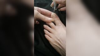 Lengthy Toenail Clipping