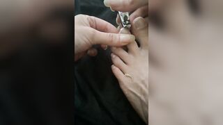 Lengthy Toenail Clipping