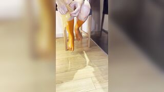 Layered Latex Toe Socks