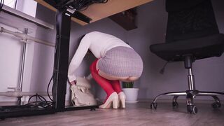 Office Beneath Desk Voyeur Camera Upskirt Dream