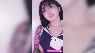 Small oriental in the shower - I can’t stop touching myself - Dj Sakura