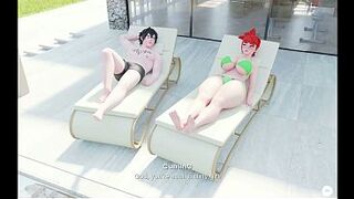 Mansion Days [ TABOO Manga Game ] Ep.17 Banging my MOST GOOD ALLY REDHEAD in BIKINI during the time that the STEP FAMILY is out !