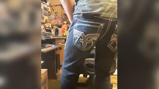 Desperately squirming around next to computer chair holding my urinate during the time that busy checking e-mails - I take a lengthy void urine on the floor close to chair