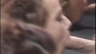 Bitches getting their mouths banged in a blowbang
