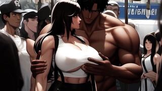Tifa's Incredible Titties Get Noticed On The Midgar Educate