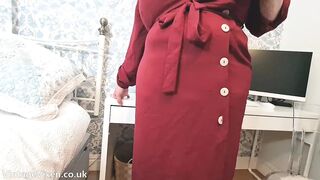 Amateur Wifes Melons Are Likewise Large For This Old Costume - Lets Try It On