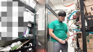RIsky Jerk off at Work during Break