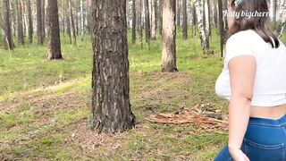Stepmom caught stepson masturbating during the time that hiking in the woods