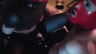 Nylons, latex and heels night with my hawt whore wife, this babe rides my large schlong like a pro