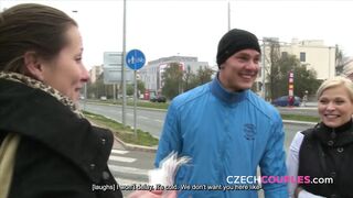 Group screw in the town midst (Czech Couples)