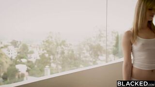 BLACKED Golden-haired Cutie Jillian takes biggest bbc in her booty