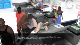 Holes - Gameplay - Roleplay - Wife Gets Screw in Shop My Mulitple Ebony Dong