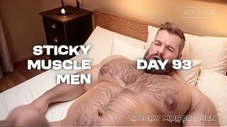 Sticky Muscle Studs Day 93 Preview, AI-Generated Muscle Boys, Large Cocks, Large Cum Loads
