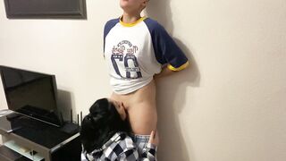That babe licked her ally's lesbo twat to climax.