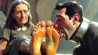 Stud Devoted to Old Womens Feet in Asylum