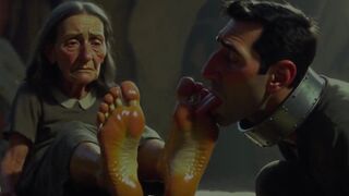 Stud Devoted to Old Womens Feet in Asylum