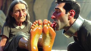 Stud Devoted to Old Womens Feet in Asylum