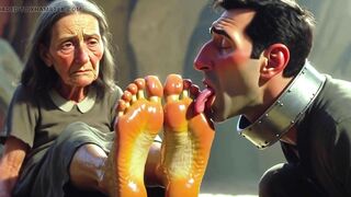 Stud Devoted to Old Womens Feet in Asylum