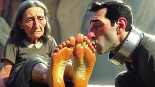 Stud Devoted to Old Womens Feet in Asylum