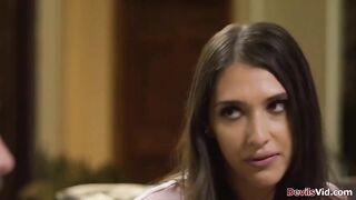 Teen stepdaughter Aria Sloane is doing what her stepdad asks her in swap for her needs.Her grandpapa dominates,licking and banging her hairless cunt.