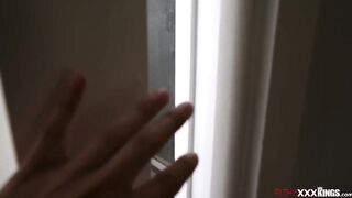 Stepmom Jackie Hoff caught her stepson spying on her during the time that shes in the shower.The brunette hair mother i'd like to fuck lets him touch her large tit and screw her bald cunt.