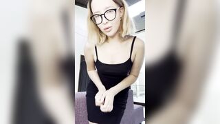 This babe pulls her petticoat aside and widens her legs wide