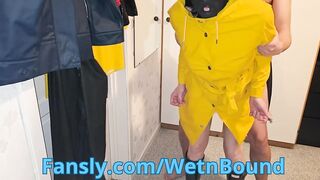 WetnBound - A quick Screw in Raincoat and Boots previous to going out