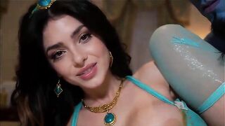 The genie granted Jasmine's want: to screw her until this babe trembled [AI Generated]