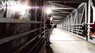 LATE NIGHT WALK Minah Khali Takes A Walk Late Night Bridge Highway and Bike Trail Gives Oral sex To Public Jogger