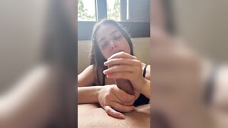 Homemade amateur – Large-assed blond getting drilled in the throat gets a surprise facial.