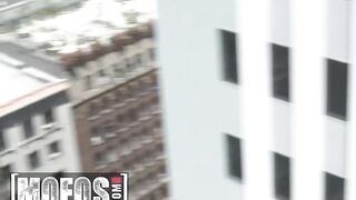 MOFOS - Raven Bay Gets Freaky On The Rooftop During the time that Milking A Dong All Over Her Ideal Titties