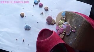 smarties and heels crushing sounds