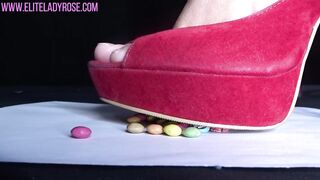 smarties and heels crushing sounds