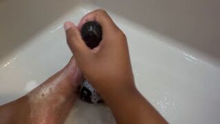 Giving my sextoy a footjob