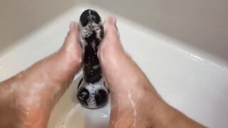 Giving my sextoy a footjob